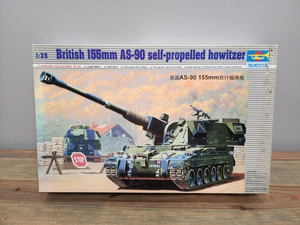 Trumpeter 00324 1/35 Scale British AS-90 155mm Self-Propelled Howitzer from 2009